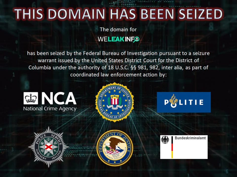 Weleakinfo Com Domain Name Seized Usao Dc Department Of Justice - roblox logins 2020
