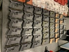 Parts of the illegal, untraceable firearms Alcantara purchased for his operation