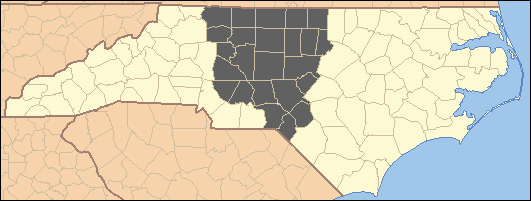 Middle Districts of North Carolina Map