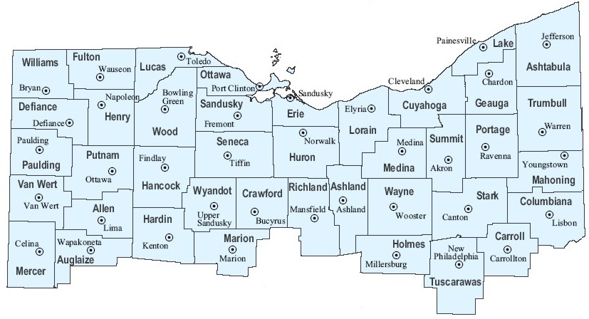 Map Of Northeast Ohio Counties About The District