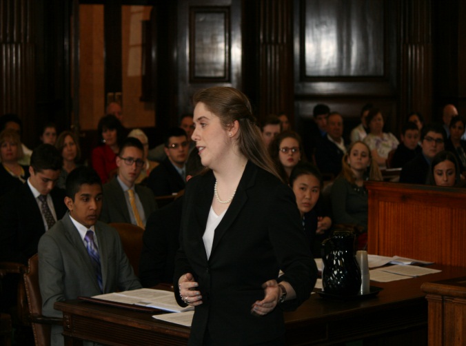 Students participating in Mock Trial