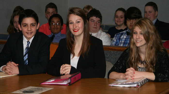 Students participating in Mock Trial